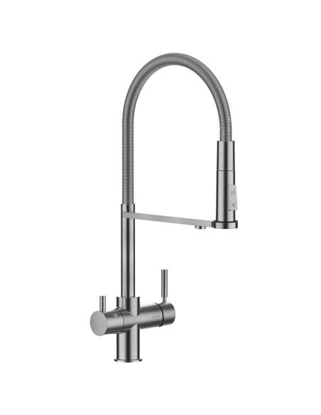GUGLIELMI PURA Still+Sparkling+G100 Kitchen faucet with filtered water connection with pull-out hand schower
