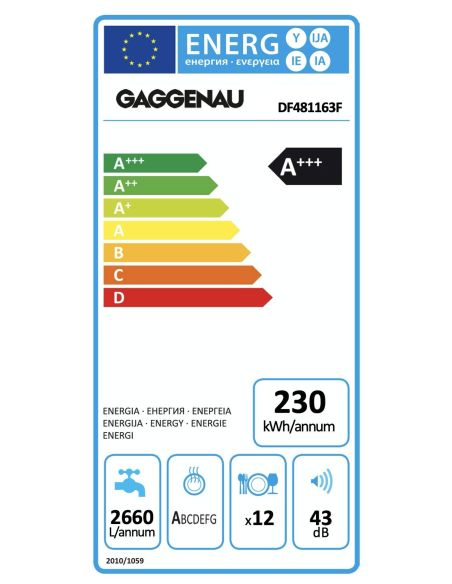 GAGGENAU DF 481 163F Täisintegreeritav 60cm nõudepesumasin