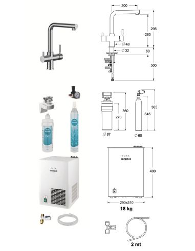 GUGLIELMI AP61030 PURA 5in1 Köögisegisti filtreeritud, Jahutatud filtreeritud gaseeritud veele (11)