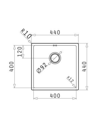 PYRAMIS ASTRIS COLORA (40x40) 1B PVD Кухонная мойка