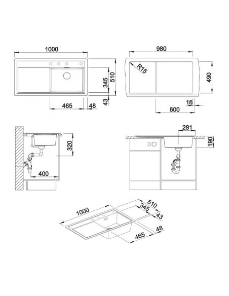 BLANCO ZENAR XL 6 S R Silgranit Kitchen sink
