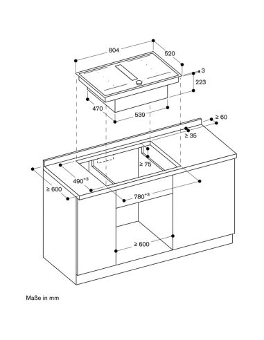 GAGGENAU CV282110 Flex-induktiokeittotaso integroidulla ilmanvaihtojärjestelmä