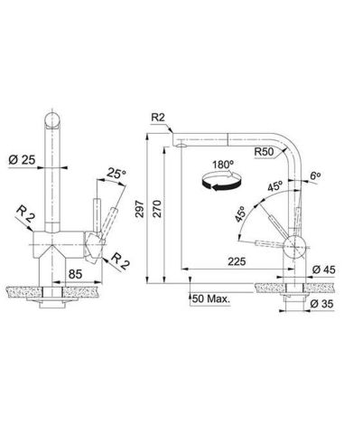FRANKE ATLAS NEO Kitchen Taps With swivel spout pull-out hand shower