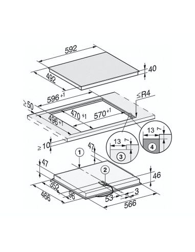 MIELE KM 6520 FL Klaaskeraamiline pliidiplaat