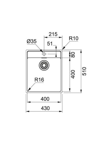 FRANKE MRX 210-40 TL Stainless steel Flush-mount Kitchen sink
