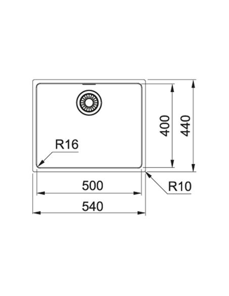 FRANKE MRX 210-50 Stainless steel Flush-mount Kitchen sink