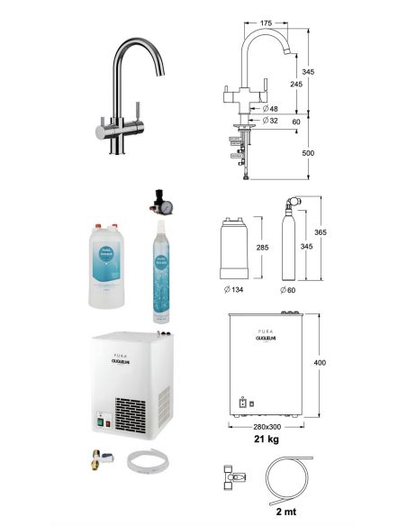 GUGLIELMI AP64050 PURA Still+Sparkling+G100 5in1 Combi Kitchen faucet with filtered water connection (11)