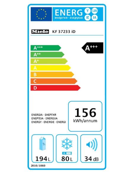 MIELE KF 37233 iD Sisäänrakennettu jääkaappi-pakastin