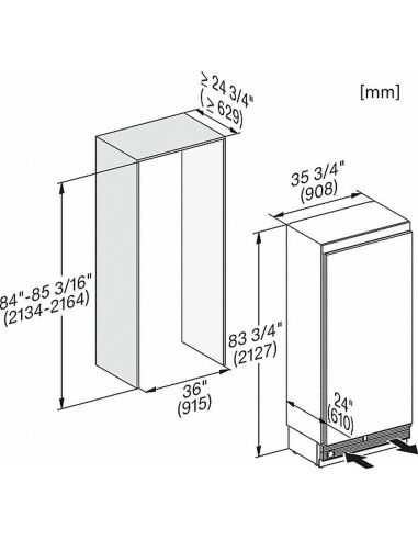 MIELE K 2902 Vi 90cm Integreeritud külmik