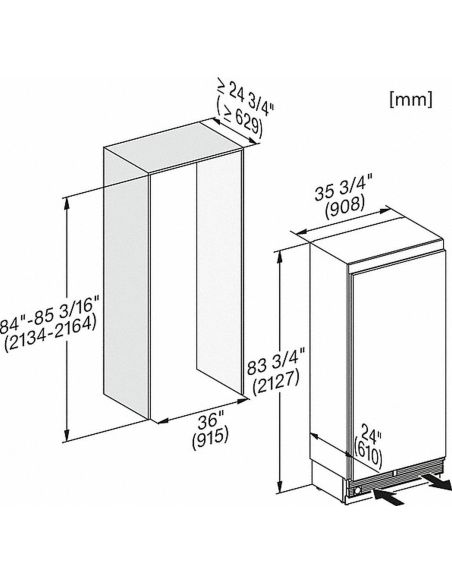 MIELE K 2902 Vi 90cm Integreeritud külmik