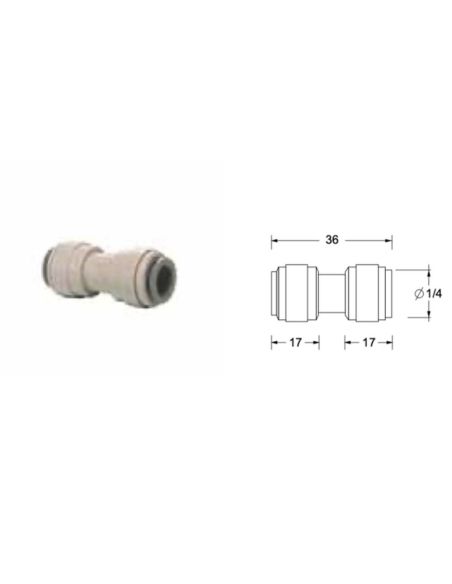 GUGLIELMI PURA Quick-connect coupling of water treatment elements