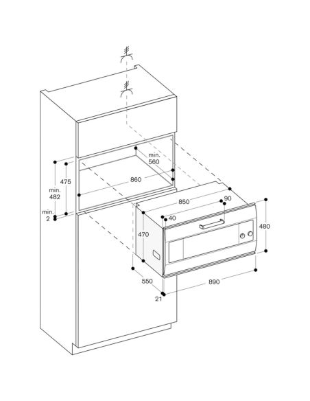 GAGGENAU EB333111 Integreeritav Pürolüüsiga elektriahi 90cm