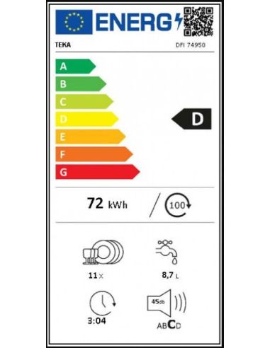 TEKA DFI 74950 Fully-integrated dishwasher