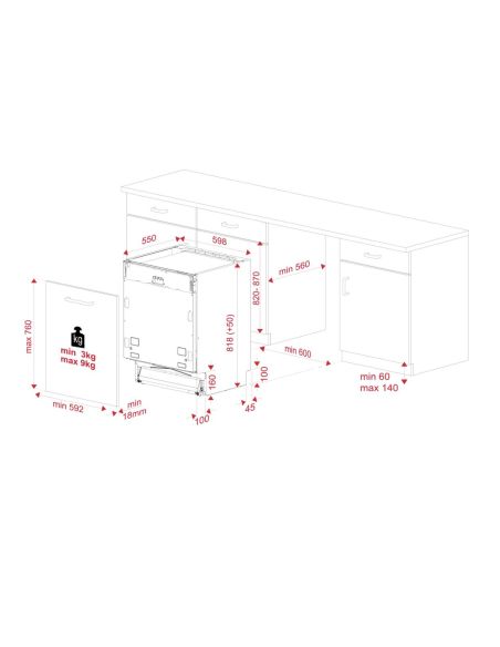 TEKA DFI 76950 täysin integroitava astianpesukone