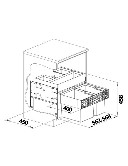 BLANCO SELECT II 60/2 Orga Sorter 526208