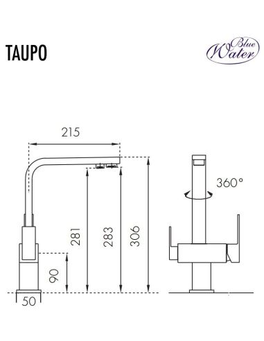Blue Water CARDO 2in1 Faucet with filtered water connection (2)