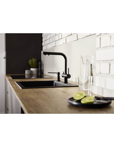 BLANCO FONTAS II BLACK Edition faucet with filtered water connection