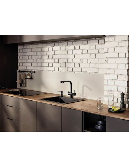 BLANCO FONTAS-S II Filter BLACK EDITION Yhdistetty 3in1 Keittiöhana käsisuihkulla suodatettua ja suodattamatonta vettä