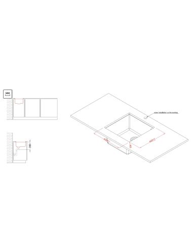 ELLECI QUADRA 102 U 40x40cm Undermount Composite Kitchen sink