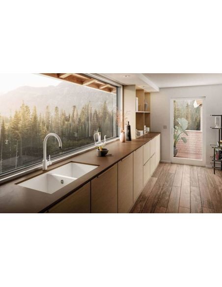 ELLECI QUADRA 102 U 40x40cm под столешницу монтируемая гранитная прямоугольная  Кухонная мойка GRANITEK KERATEK METALTEK