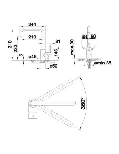 BLANCO MILI Black matt Kitchen Tap (2)