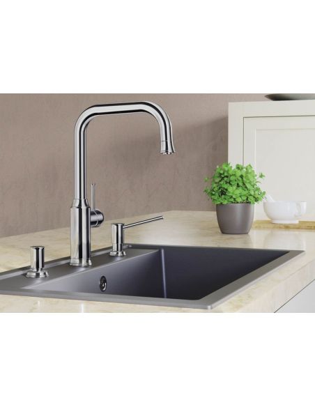 BLANCO Livia-S kromi Keittiöhana käsisuihkulla Metallic 521288