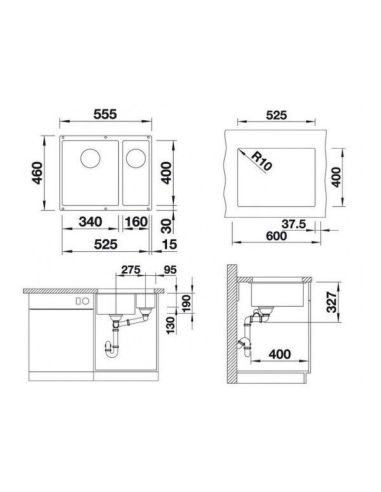 BLANCO SUBLINE 340/160 Undermount