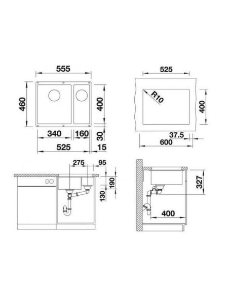 BLANCO SUBLINE 340/160 Undermount