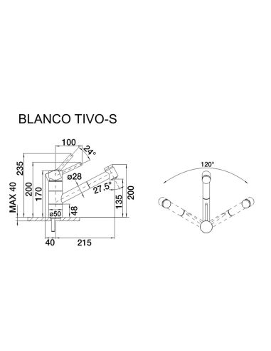 BLANCO TIVO-S Chrome Kitchen Faucet with pull-out hand shower (6)