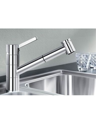 BLANCO TIVO-S Chrome Kitchen Faucet with pull-out hand shower (2)