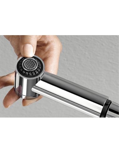 BLANCO TIVO-S Chrome Kitchen Faucet with pull-out hand shower (5)