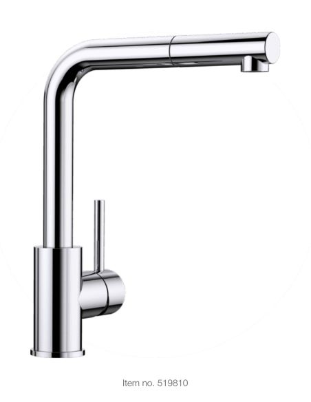BLANCO MILA-S Chrome With pull-out hand shower Kitchen Faucet (1)