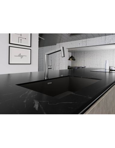 BLANCO ZEROX 700-U Dark Steel InFino RST Alta kiinnitettävä keittiöallas 526244
