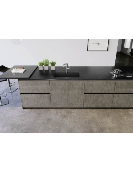 BLANCO ZEROX 700-U Dark Steel InFino RST Alta kiinnitettävä keittiöallas 526244