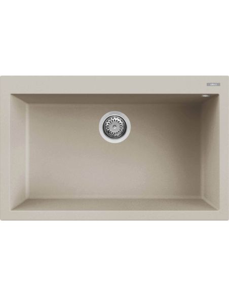 ELLECI QUADRA 130 80cm Päältä asennettava Kivikomposiitista Keittiöallas (10)