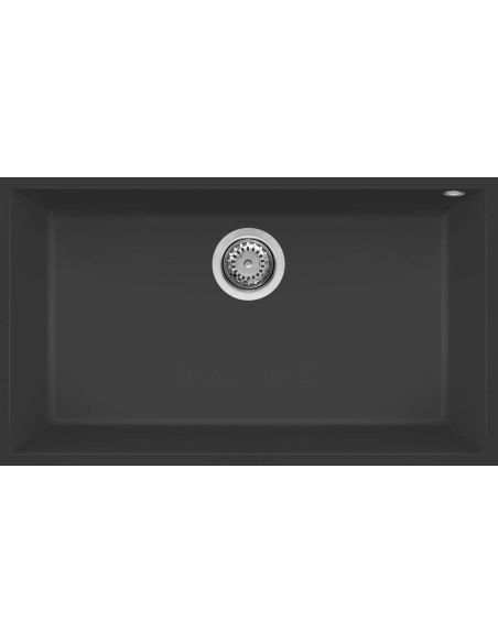 ELLECI QUADRA 130 U 80cm Alta Kiinnitettävä KivikomposiitistaTiskiallas (1)