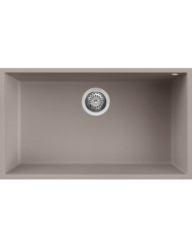 ELLECI QUADRA 130 U 80cm Alta Kiinnitettävä KivikomposiitistaTiskiallas (6)