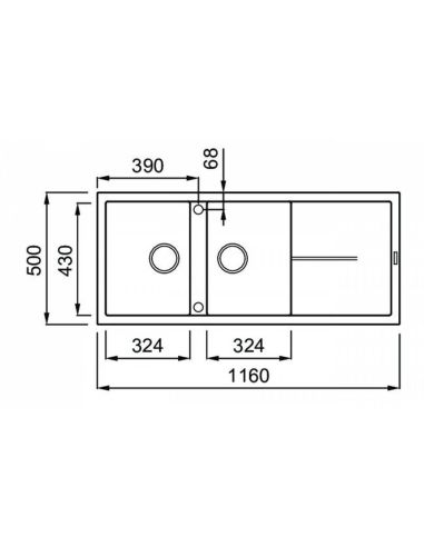 ELLECI UNICO 500 Inset with two bowl Coposite Kitchen sink (11)