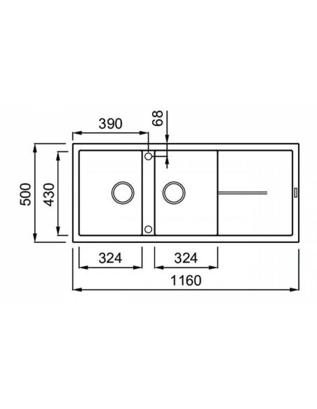 ELLECI UNICO 500 Inset with two bowl Coposite Kitchen sink (11)