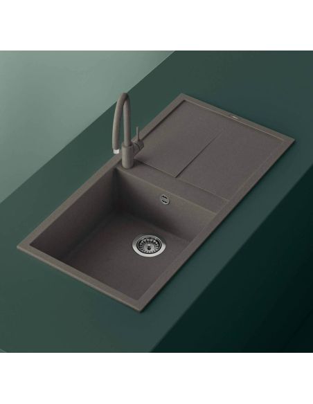 ELLECI UNICO 500 Inset with two bowl Coposite Kitchen sink (12)