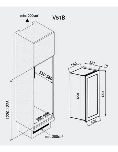 NODOR V61B Integrated Wine Cooler (2)