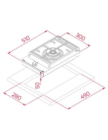 TEKA GZC 31339 XBC BK WOK DOMINO Газовая варочная панель (4)