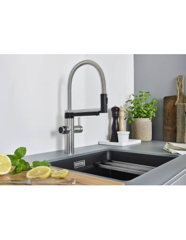 BLANCO DRINK FILTER EVOL-S PRO Combi 3in1 Kitchen Faucet with Shower and Drinking Water Filter