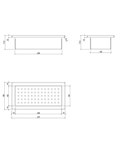 BARAZZA 1CVSN Channel Black Colander