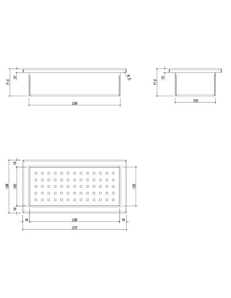 BARAZZA 1CVSN Channel Black Colander