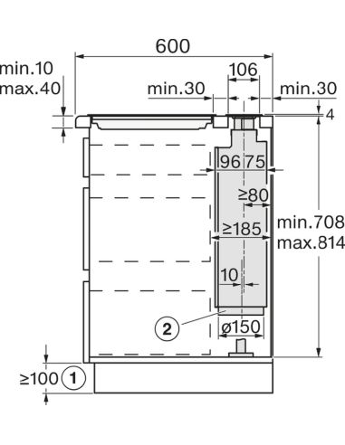 MIELE DAD 4941 Black Levantar 90cm Встраиваемая в столешницу Вытяжка (10)