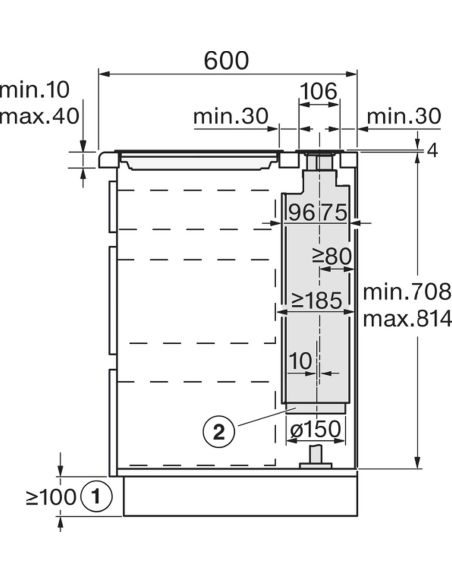 MIELE DAD 4941 Black Levantar 90cm Встраиваемая в столешницу Вытяжка (10)