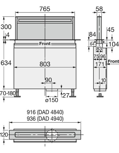 MIELE DAD 4941 Black Levantar 90cm Встраиваемая в столешницу Вытяжка (11)