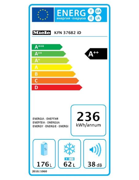 MIELE KFN 37682 iD Интегрируемый холодильно-морозильный шкаф