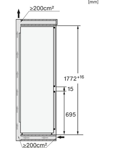 MIELE KFN 7795 C Интегрируемый холодильно-морозильный шкаф с Генератором льда (10)